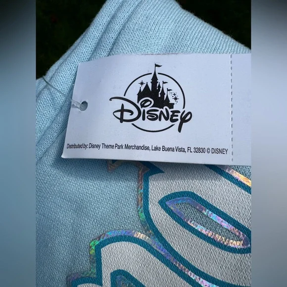 Walt Disney World Resort Castle Light Baby Blue Jogger Pant Sweatpants Pant - Picture 7 of 10